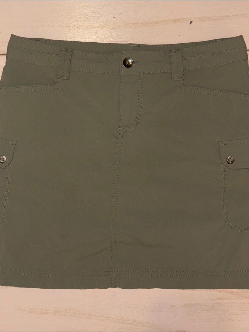 Eddie Bauer Sage Green Cargo Mini Skirt